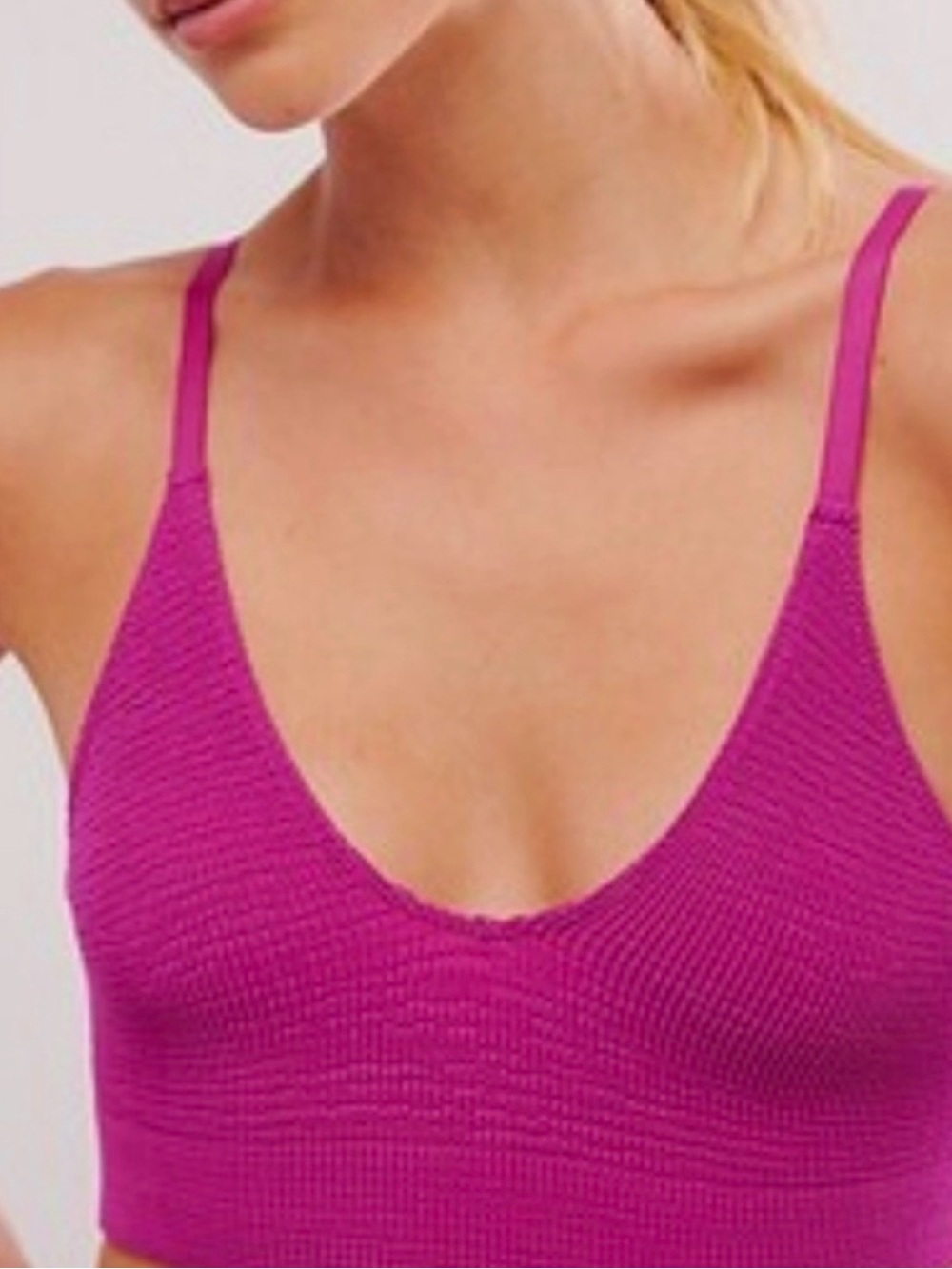 Intimately By Free People - Seamless Ribbed Fuchsia Bralette
